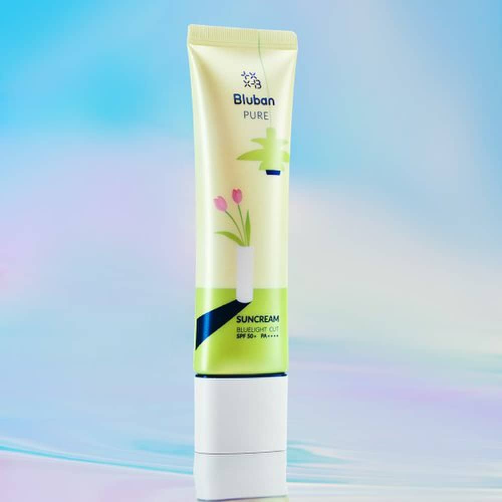 BLUBAN Pure Sun Cream 50 мл, SPF50+ PA++++ / Блокировка УФ-излучения и синего света