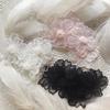 5 Pcs Black White Fairy Flowers Appliques Lace Embroidered Patch Repair Wedding Dress Lace Applique Decoration