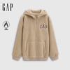 Gap Унисекс худи на молнии с вышитым логотипом и искусственным мехом Шерпа