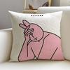 Funny Cute Pink Bunny Pillow Case Pillows For Cover Home Decor Items Living Room Decoration Cushion Covers