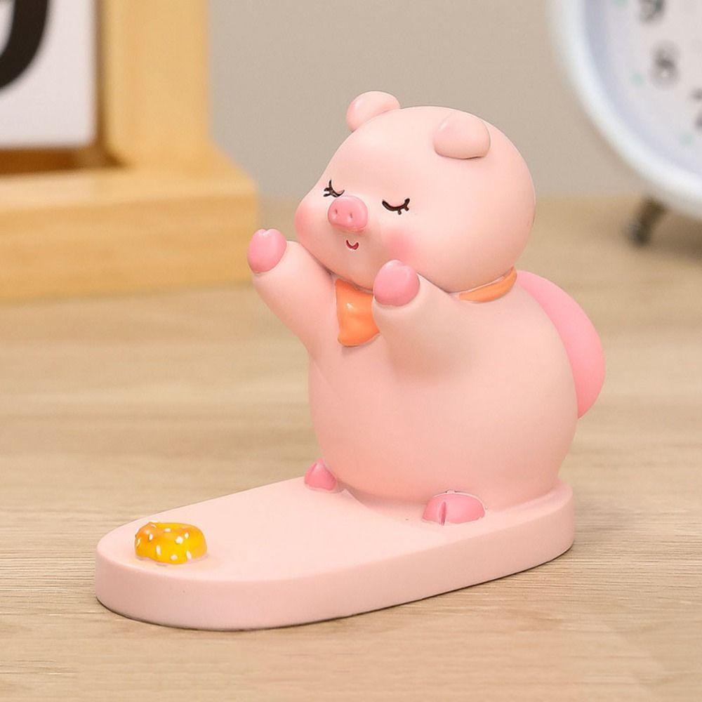 Смола свинья подставка для телефона кошка собака панда стол ленивый кронштейн дисплей для смартфона