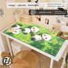 HYBXAXC Cartoon Cute Panda Mouse Pad Large E-sport Desk Pad Natural Rubber Anti-Slip Deskpad Gift for Girlfriend Boyfriend Teens