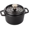 Cocotte Round Black Small Hand Cast Enamel Pot IH Compatible Japanese La Cocotte Round "Pico 14cm" [Authorized Product] 40509-476