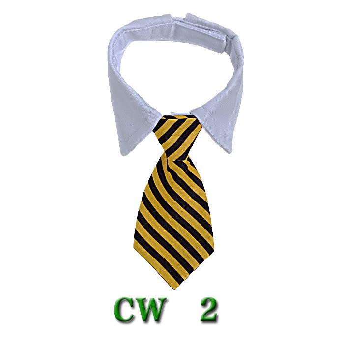 Полосатый ошейник-бабочка и шарф для собак