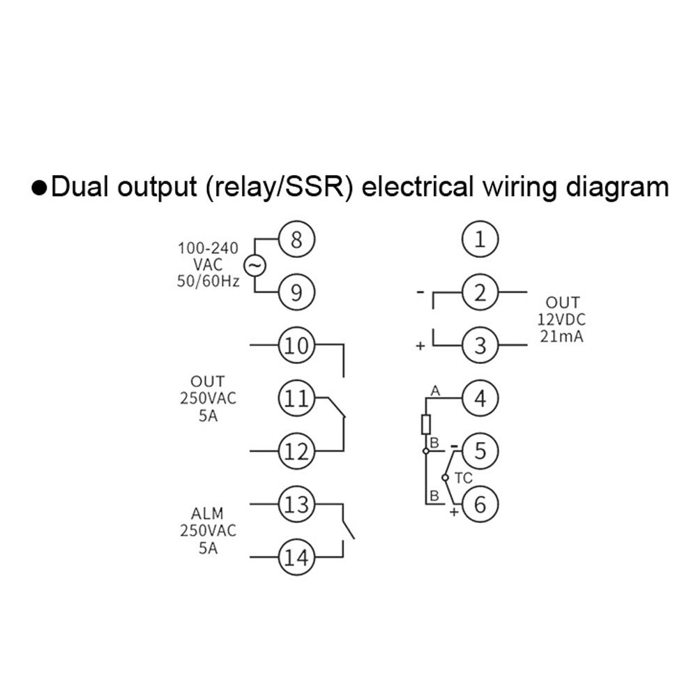 Регулируемый интеллектуальный точный контроллер температуры 0 ~ 400 градусов Цельсия, твердотельное реле с цифровым дисплеем