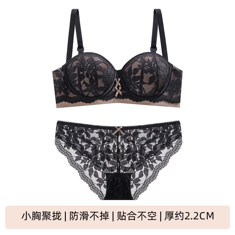 Strapless non-slip small large thickened lace tube top sexy beautiful back no steel ring bra