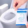10 шт. одноразовый чехол на сиденье для унитаза, двухслойный, толстый, нетканый, портативный, для путешествий, лагеря, отеля, ванной комнаты, полное покрытие, водонепроницаемый чехол для унитаза