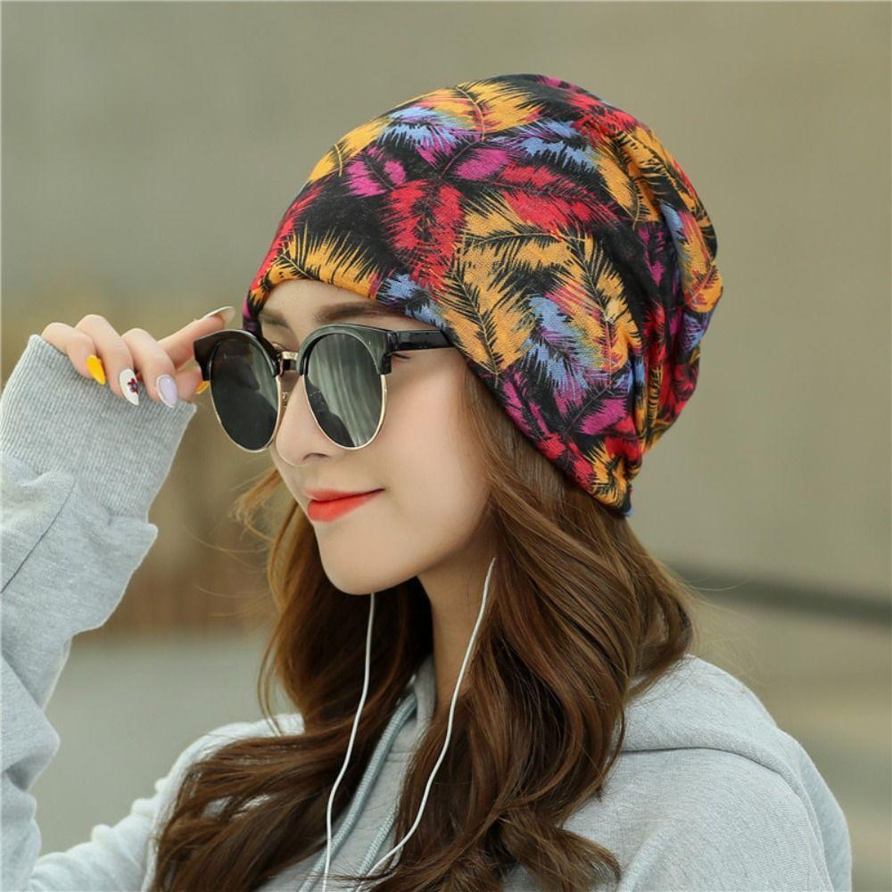 Breathable Thin Pullover Cap Head Wrap Slouchy Beanie Hat Casual Women Turban Hat