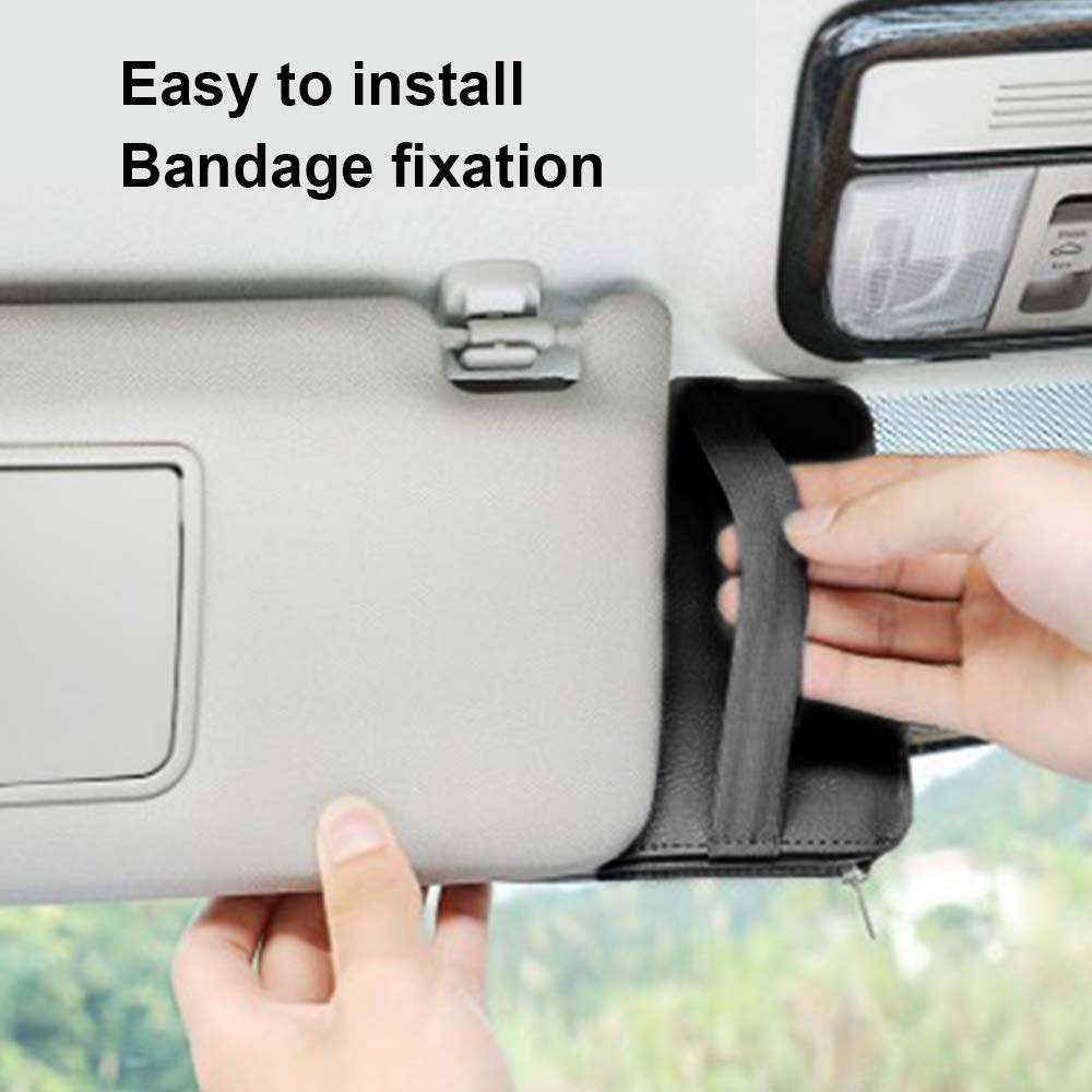 Карман-козырек от солнца Lovesole, Автомобильный, Искусственная кожа, Сумка для хранения в автомобиле, Многофункциональный карман, Держатель для хранения,