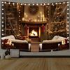 Рождественский гобелен для камина, настенный подарочный фон, ткань, полиэстеровый гобелен для спальни, гостиной, общежития, праздничной вечеринки