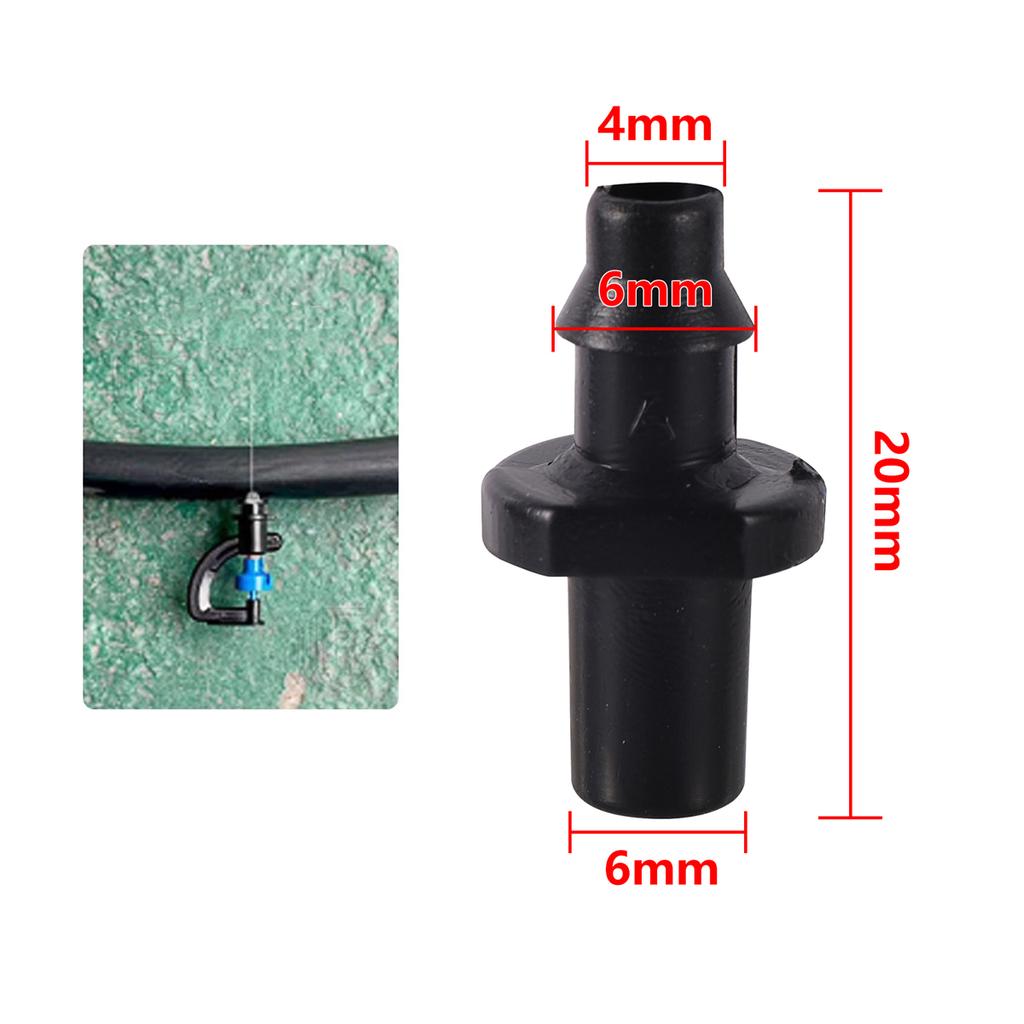 50/100/200Pcs Garden Hose Connectors 4/7mm Hose Single Barbed Straight Joints for Drip Irrigation System and PVC Pipe Fittings