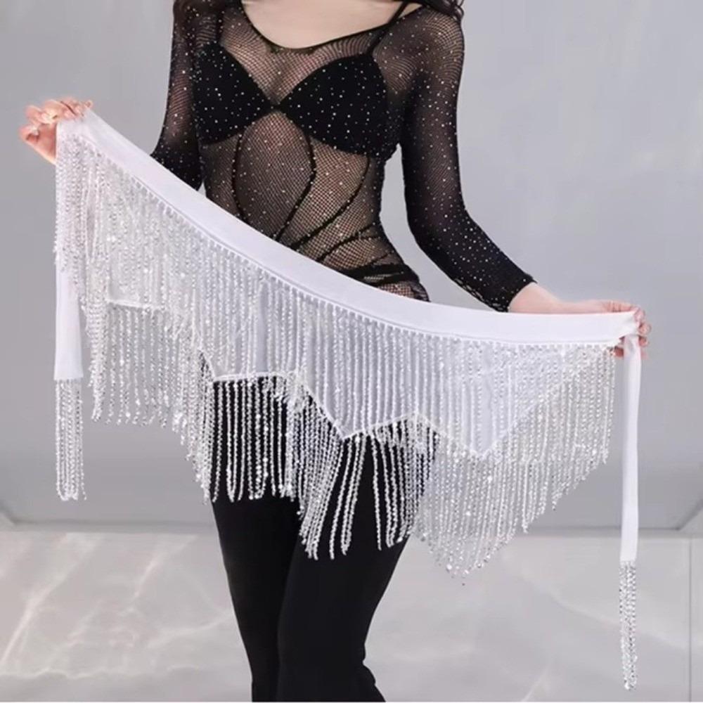 Треугольная поясная цепочка для танца живота, блестящая бахрома, hip wraps, пояс на талию, одежда восточной танцовщицы, шоу