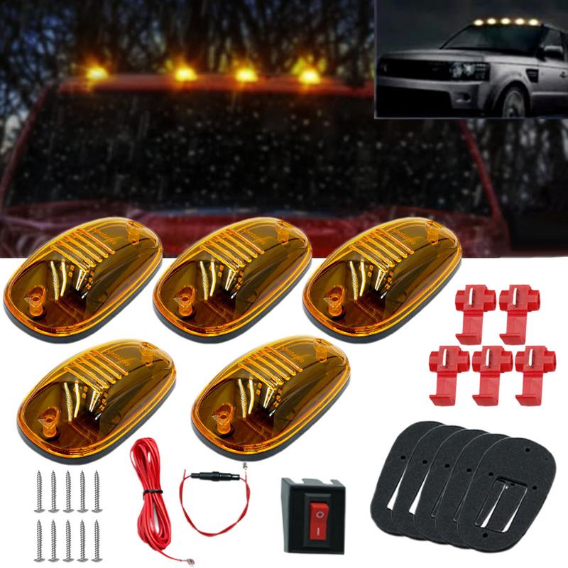 Cab Roof Top Marker Lights Cab Top Roof LED Marker Lights IP65 Waterproof Design Warning Light For Pickups SUVs Off-Road Cars