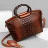 New Arrival Large Capacity Crocodile Pattern Handbag For Women Stylish Crossbody Bag