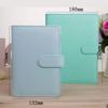 PU Leather Ring Binder Macaroon Color Binder Cover Notebook Cover Loose-Leaf Cover Notepad Cover