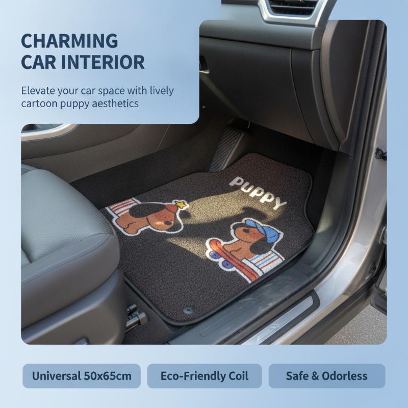 Anti-Slip Car Floor Mats Cartoon Design Easy To Clean Wear-Resistant Durable Automobile Foot Pads For All Ages