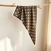 Japanese and Korean atmosphere, big triangular silk scarf, female cashew nut silk scarf, versatile decorative headscarf, multi-purpose fart curtain l
