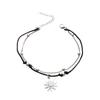 Lady Anklet Sun Double Bohemian Layers Retro Chain Pendant Decoration Adjustable Length Colorfast Beach Leg