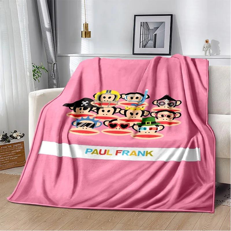 P-Paul Frank-k Фланелевое Портативное Одеяло для Детского Пикника в Гостиной Спальне Диване Кровати Идеальный Подарок на День Рождения