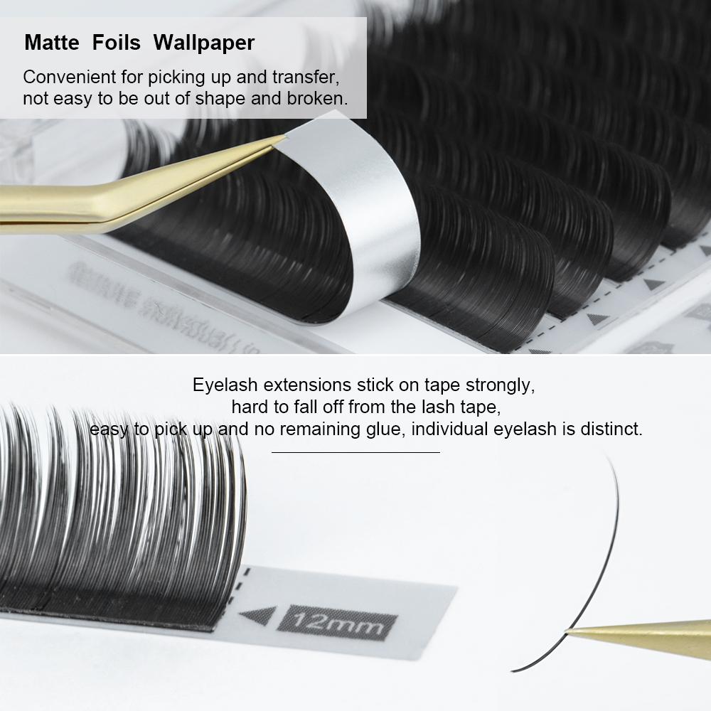 Эллиптические ресницы, разделенные кончики NAGARAKU, матовый черный, серый цвет, 12 линий, супер мягкий натуральный