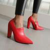 Женские туфли-лодочки на тонком высоком каблуке с острым носком, модная вечерняя обувь на молнии, весенне-осенняя обувь, черный, белый, желтый, красный, 34-43