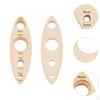 2x Doll Eye Auxiliary Tools Wood Eyeball Gauge Boards for Stuffed Animals Professional Insertion