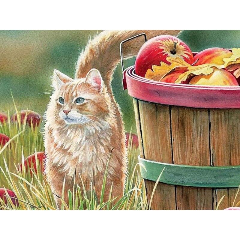 Новый 5D DIY алмазная живопись кошка цветок Алмазная вышивка животное вышивка крестиком полная квадратная круглая дрель домашний декор ручной художественный подарок