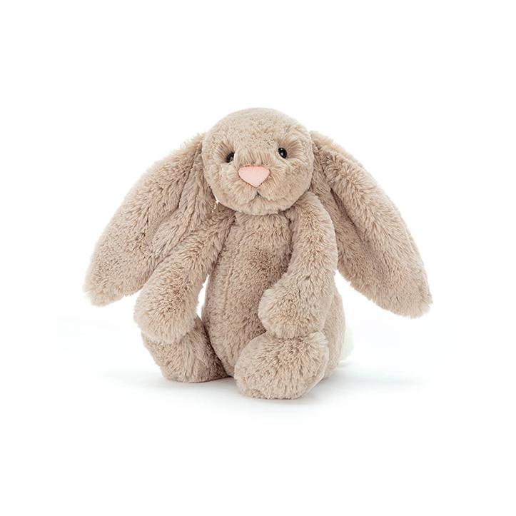 Jellycat Серия кроликов Бонни Классический застенчивый бежево-коричневый кролик Бонни Милая плюшевая кукла 18 см высотой