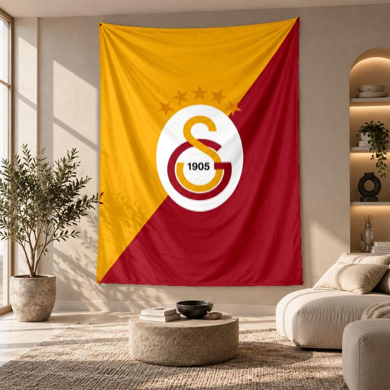 Декоративный Гобелен, Настенное Искусство с Принтом ФК Galatasaray, Легкое Настенное Украшение для Фона Спальни