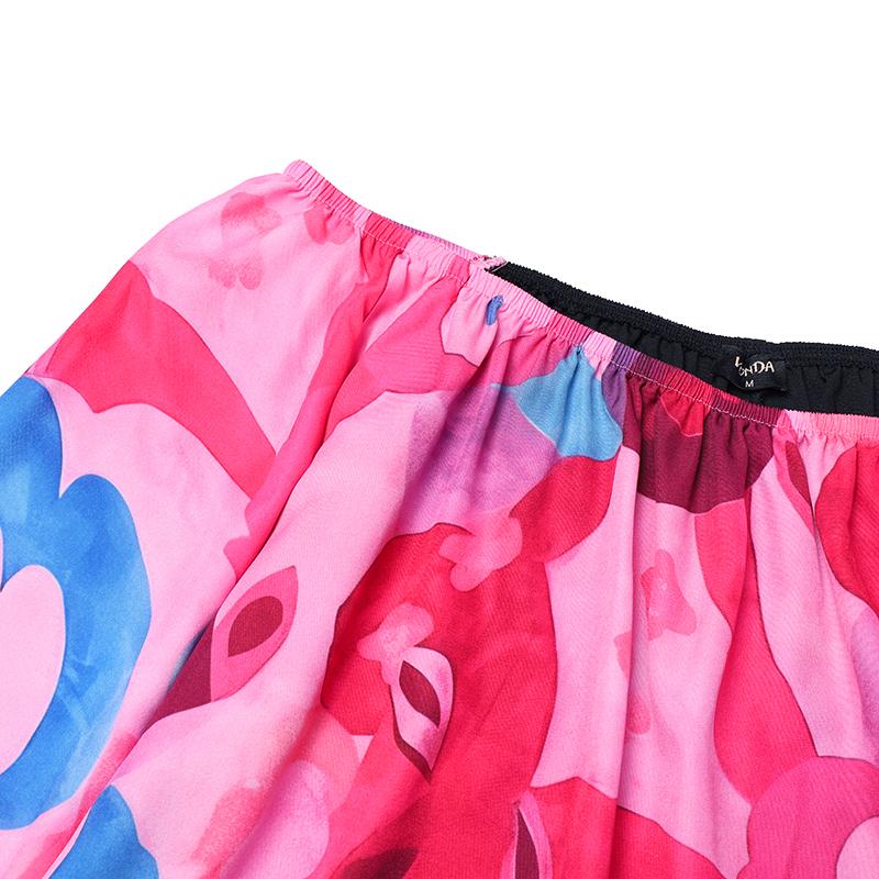 Женское платье больших размеров с открытыми плечами и длинными рукавами с принтом