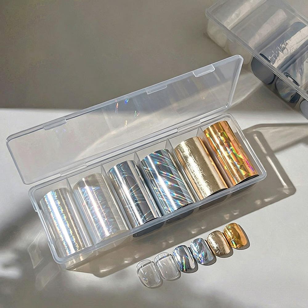 Laser Nail Foil Decals Iridescent Nail Decals Professional Manicure Decals  Nail Decoration