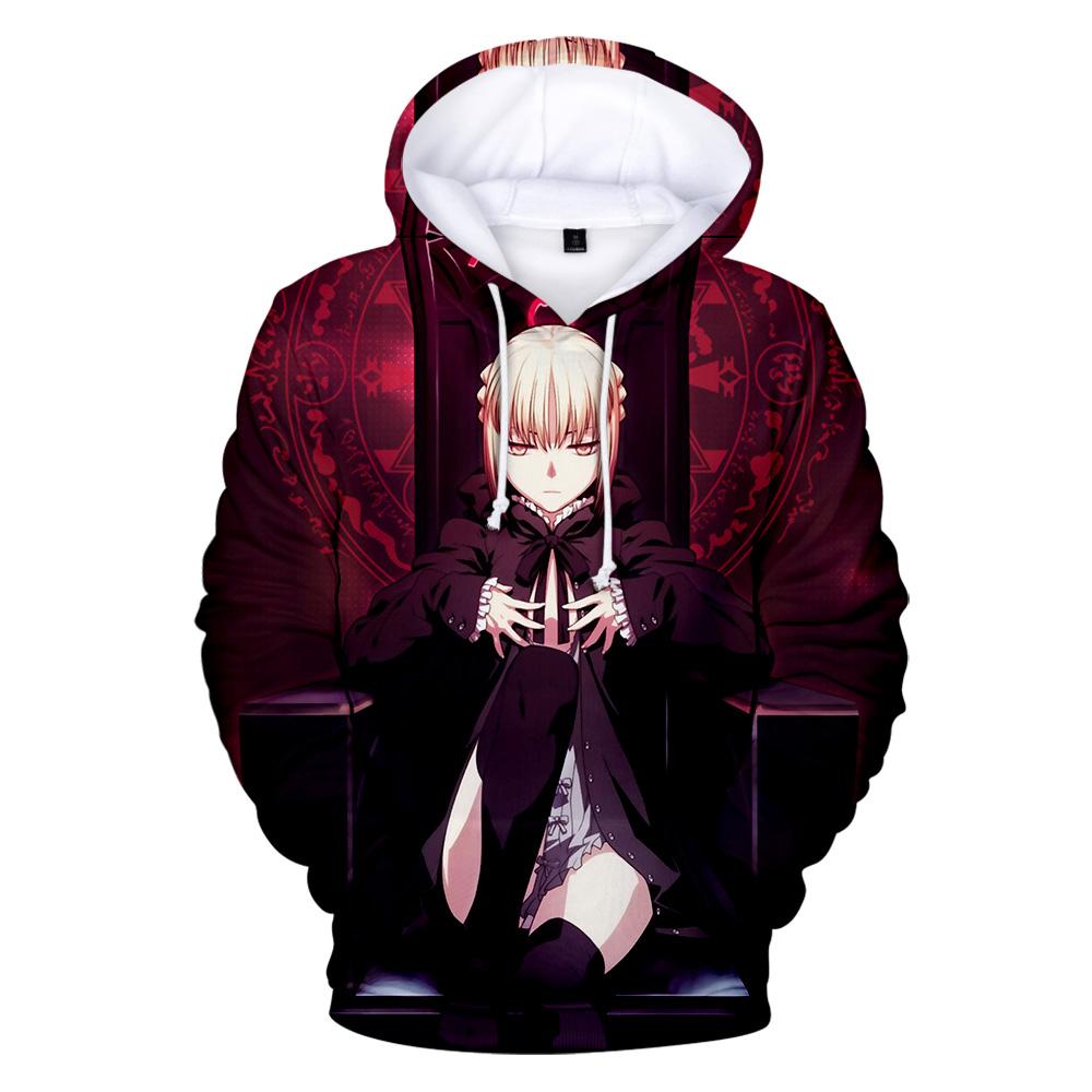 Fate Stay Night 3D Print Hoodies Men Women Casual Fashion Sweatshirt Hoodie Anime Harajuku Streetwear Pullover Hip Hop Tops Coat