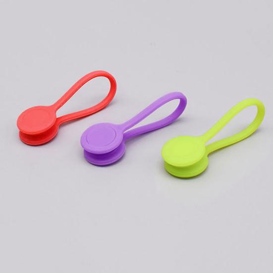 Магнитные зажимы для кабеля Регулируемый эластичный мягкий органайзер для кабеля Резиновый эластичный ремень для управления кабелем