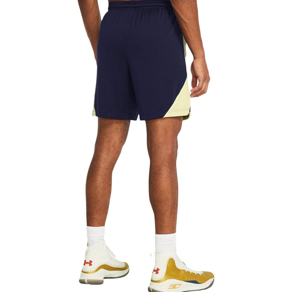 Under Armour Шорты Curry Splash с буквенным принтом, эластичные, прямые, повседневные, мужские шорты, темно-синие 1380327-410