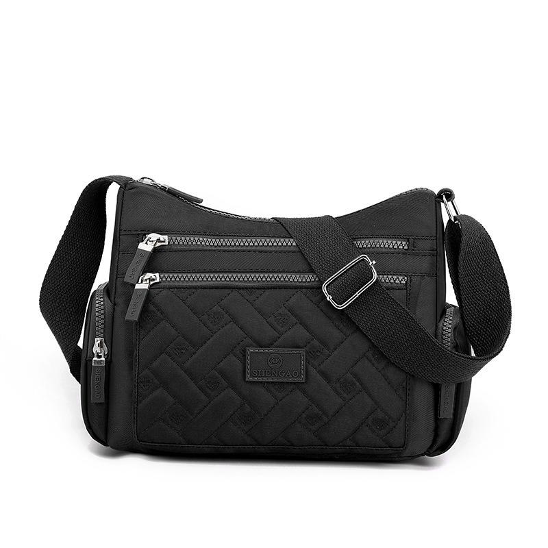 Осенняя большая сумка многоотделенческая женская сумка через плечо креативная ромбовидная стежка сумка кроссбоди большой вместимости нейлоновая ткань женская сумка