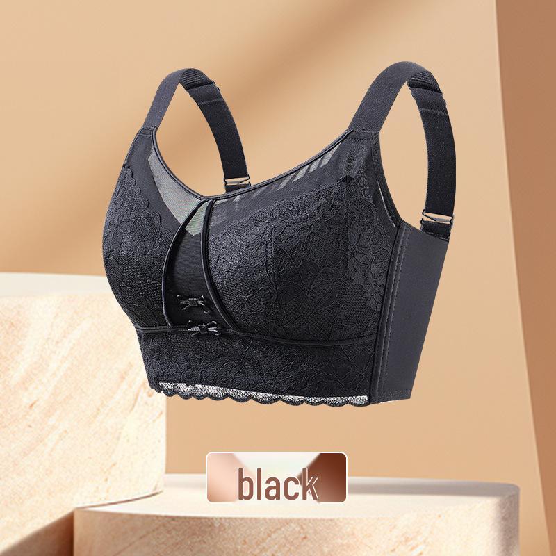 Plus Size Full Coverage Push-Up Bra: Anti-Sagging, Adjustable, Side Support for Large Busts