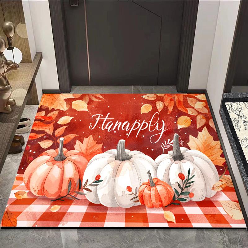 Entry Doorway Mat Advanced Sense Cartoon Santa Claus Entry Door Cushion Non-slip Home Moisture-wicking Quick Drying Mat