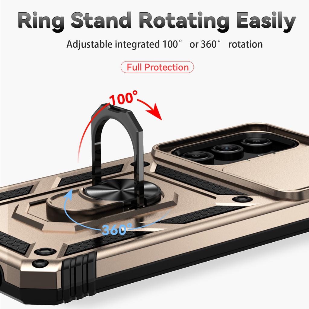 Бронированный чехол для телефона Samsung Galaxy A15/Samsung Galaxy A15 5G, защита объектива камеры, противоударный чехол с металлическим кольцом-подставкой