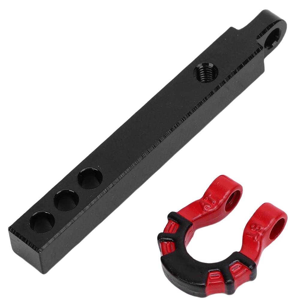 Metal RC Trailer Hitch Tow Hook High Strength Alloy Trailer Hitch Receiver for 1 8 1 10 RC Crawler Accessories Red