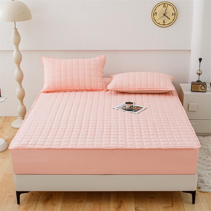 Комплект защитных чехлов для матраса из соевого стеганого материала премиум-класса: Класс А, 3-х предметный, включает чехол для матраса, наволочку и покрывало для младенцев и беременных.