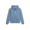 Li Ning Letter Print Hooded Pullover Long Sleeve Sweatshirt Men Sweatshirt Blue AWDRH97-2