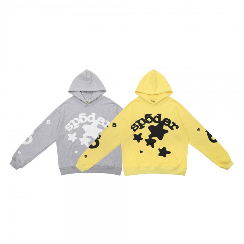 Sp5der Hoodie Mens Womens Oversized Streetwear Pullover Sweatshirt With Spider Web Print
