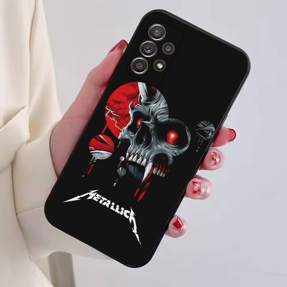 M-METALLICA Rock band Phone Case For Samsung S25,S24,S21,S22,S23,S30,Ultra,S20,Plus,Fe,Soft Silicone Black Cover