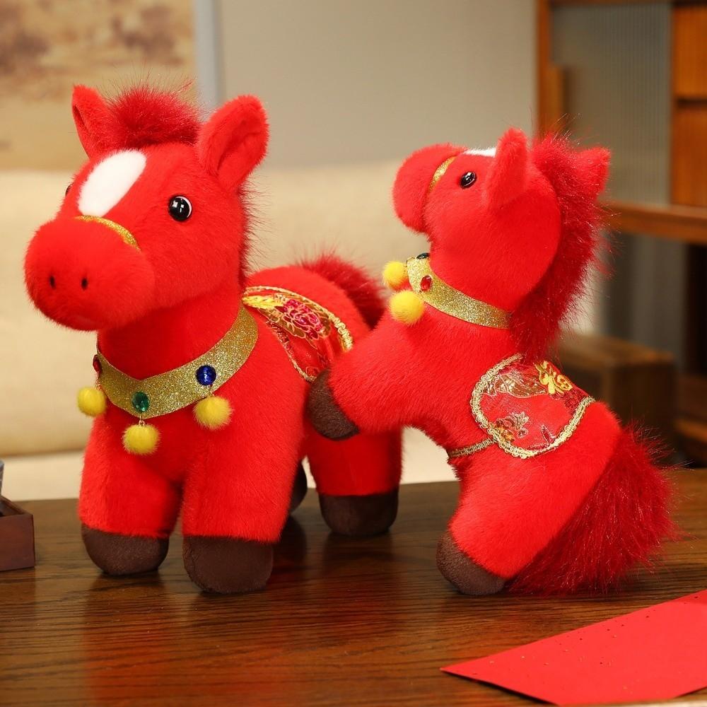 Mascot Dolls Stuffed Horse Toy Good Luck Zodiac Pony Figurine 2026 Horse Plush Doll  Year of Horse