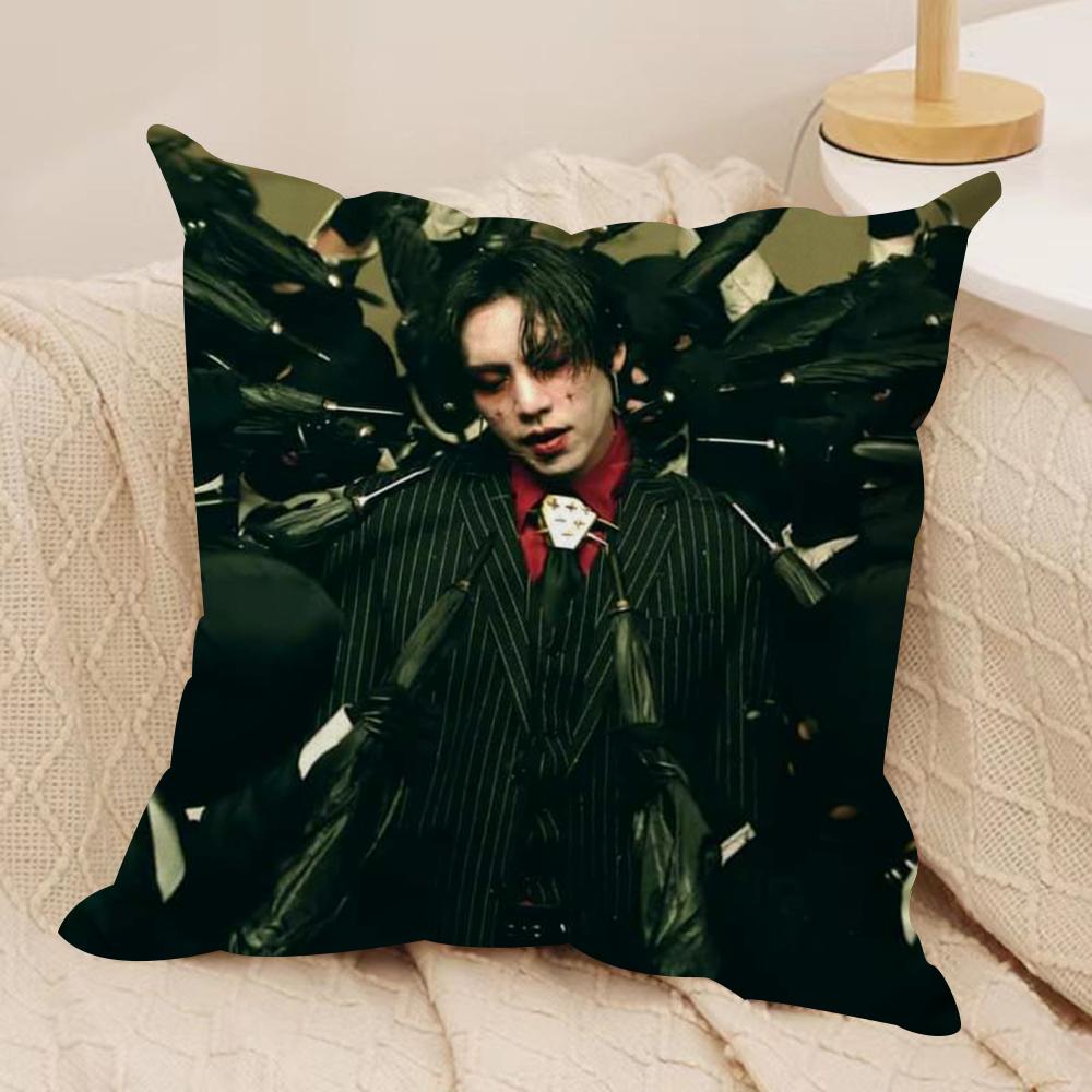 DDPR Ian Saint Cushion Cover Silky Short Plush DoubleSided Printed Pillow Case for Sofa All Seasons Home Decor Gift