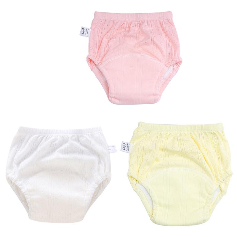 3PC Baby Cotton Mesh Learning Pants Children Ribbing Training Pants Baby Mesh Pants