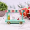Dollhouse Miniature Wooden Ice Cream Van Little Decorative Miniature Scene Prop