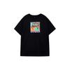 Color Block Printed Loose Crew Neck Short Sleeve T-Shirt Women Tops Black DN5883-010