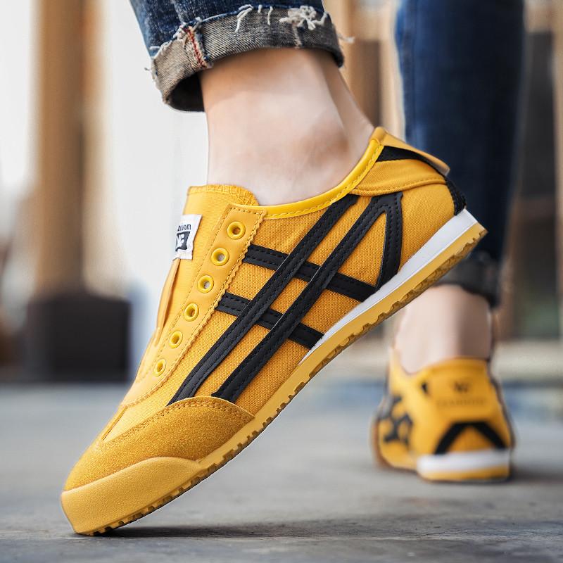 Fashion Fashion Yellow Summer Men's Canvas Shoes Lightweight Slip-on Casual Sneakers Men Comfy Breathable Non-slip Women's Sports Shoes