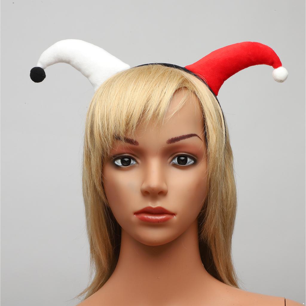 Повязка на голову в виде сумасшедшего клоуна с помпоном, аксессуар для костюма шута для карнавала, косплея, вечеринки